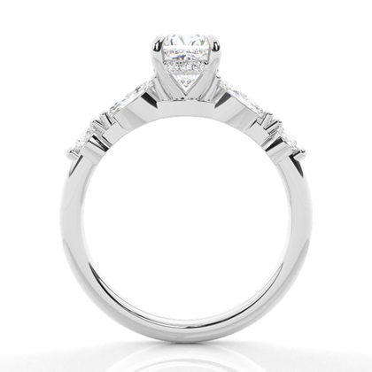 White Gold Side Stone Diamond Rings