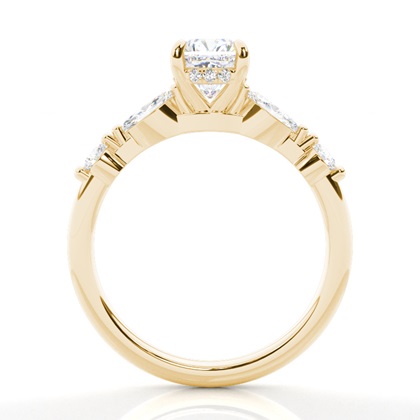 2.00 Carat Gelbgold Halo Verlobungsringe