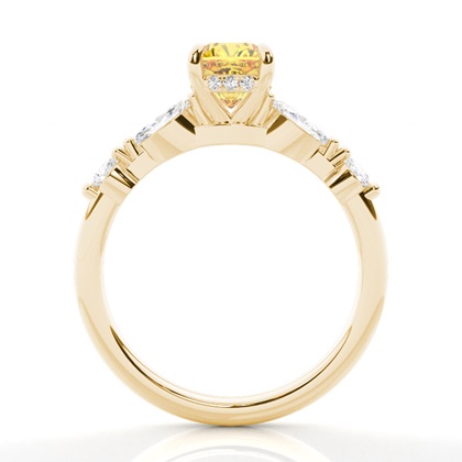 Hidden Halo Yellow Diamond Engagement Ring