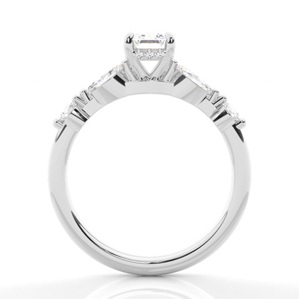 White Gold Side Stone Diamond Rings