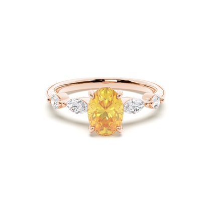 Hidden Halo Yellow Diamond Engagement Ring