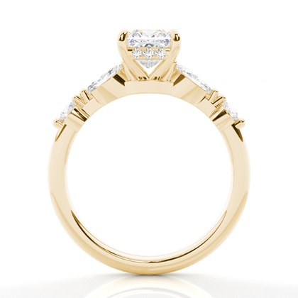 Yellow Gold Side Stone Diamond Rings