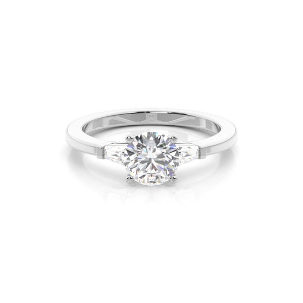 Two tone Trilogy Diamond Engagement Ring
