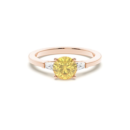 Rose Gull Gult Diamant Forlovelsesringer