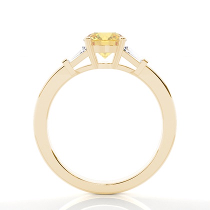 Two tone Trilogy Yellow Diamond Ring