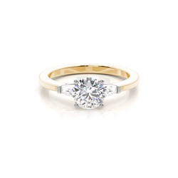 Zweifarbiger Triologie Diamant Verlobungsring