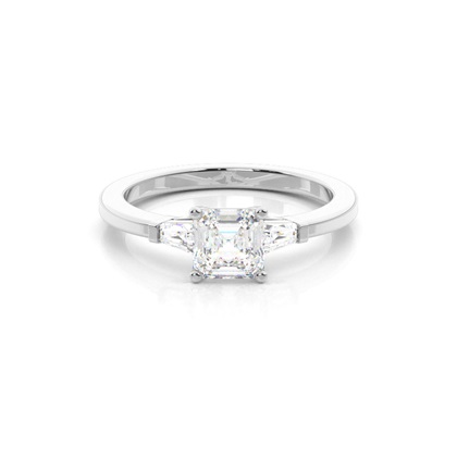 Two tone Trilogy Diamond Engagement Ring