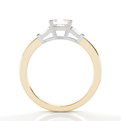 2.00 Carat Gelbgold Trilogie Verlobungsringe