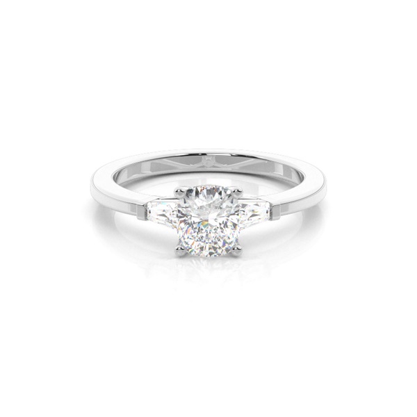 Two tone Trilogy Diamond Engagement Ring