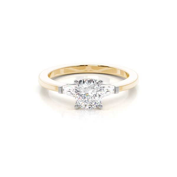 Two tone Trilogy Diamond Engagement Ring
