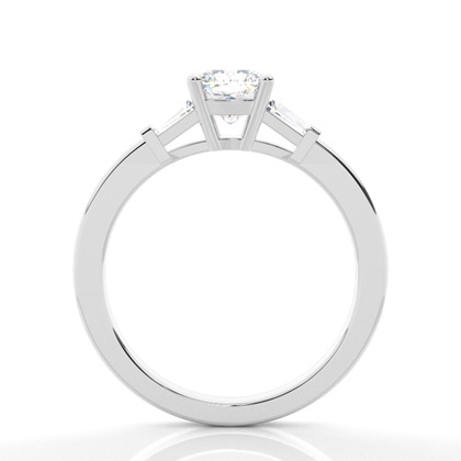 White Gold Side Stone Diamond Rings