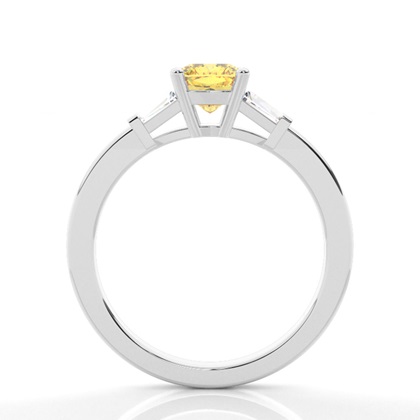 Two tone Trilogy Yellow Diamond Ring