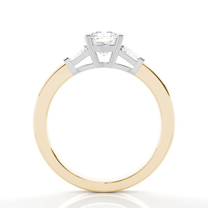 Zweifarbiger Triologie Diamant Verlobungsring