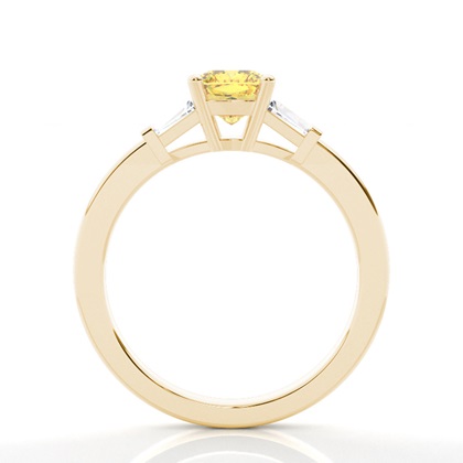 Two tone Trilogy Yellow Diamond Ring