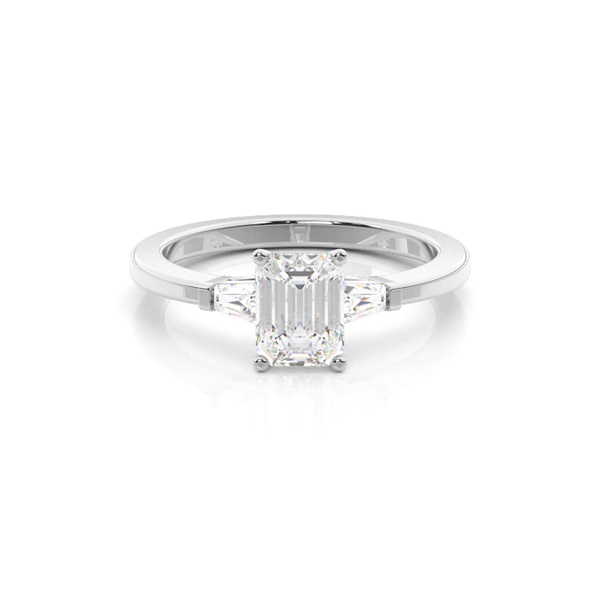 Two tone Trilogy Diamond Engagement Ring