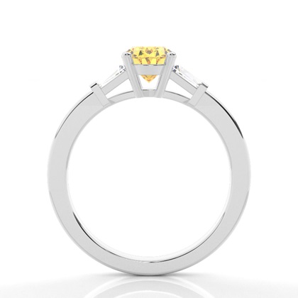 Two tone Trilogy Yellow Diamond Ring