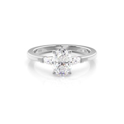 Zweifarbiger Triologie Diamant Verlobungsring