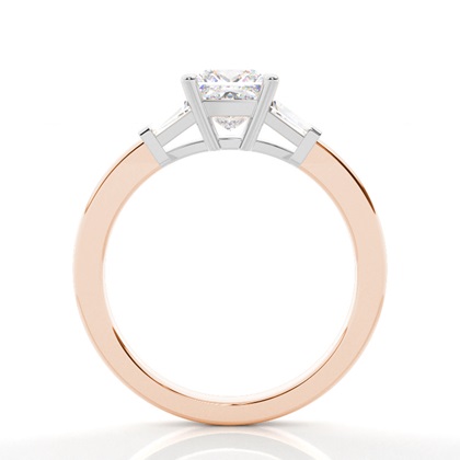 Zweifarbiger Triologie Diamant Verlobungsring