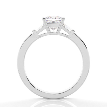 White Gold Side Stone Diamond Rings