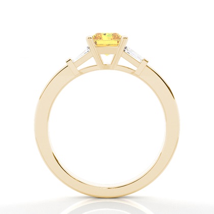 Two tone Trilogy Yellow Diamond Ring