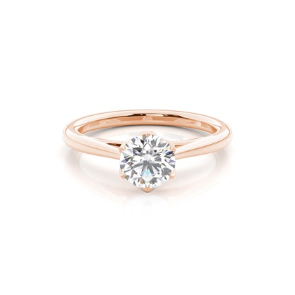 Rose Gold Solitaire Diamond Rings