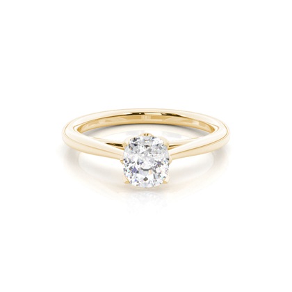 Yellow Gold Solitaire Diamond Rings 