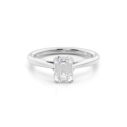 Emerald Solitaire Diamond Rings