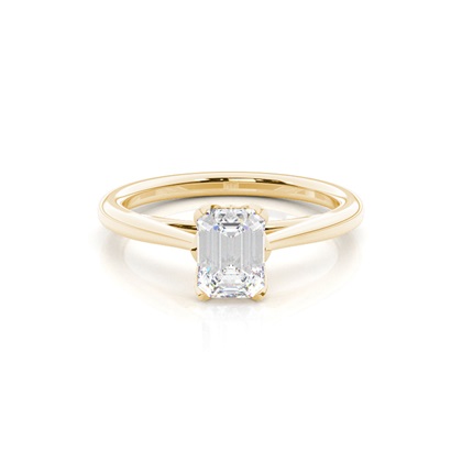 Emerald Solitaire Diamond Rings
