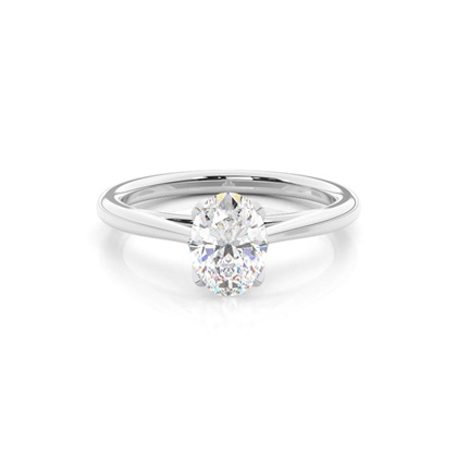 Oval Solitaire Diamond Rings
