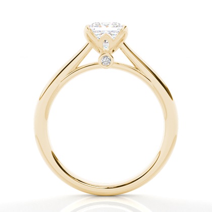 Princess Yellow Gold Solitaire Engagement Rings