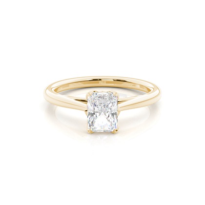 Radiant Yellow Gold Solitaire Diamond Engagement Rings