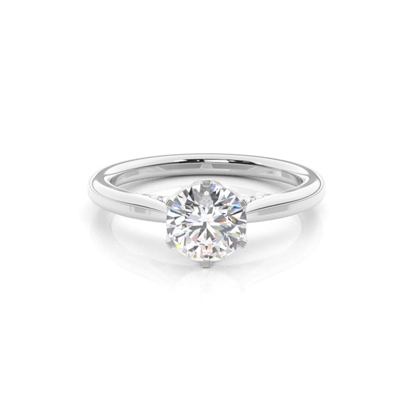 Floral Shank Engagement Rings