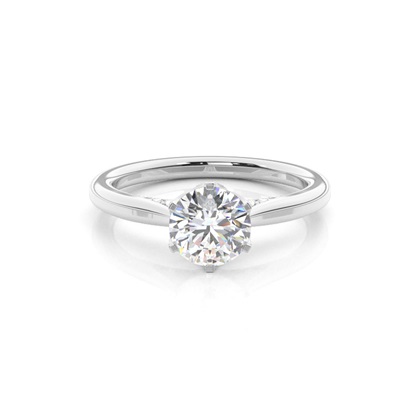 Floral Shank Engagement Rings