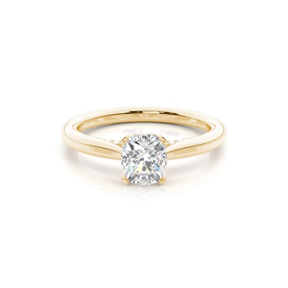 Yellow Gold Solitaire Diamond Rings 