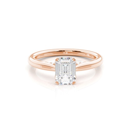 Emerald Solitaire Diamond Rings