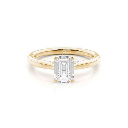 Emerald Solitaire Diamond Rings