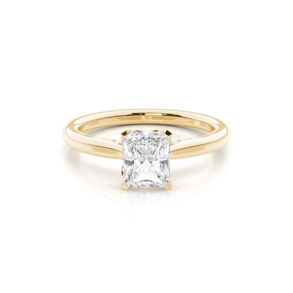 Radiant Yellow Gold Solitaire Diamond Engagement Rings