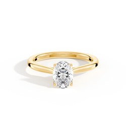 1.50ct Oval Diamond Floral Solitaire Engagement Ring