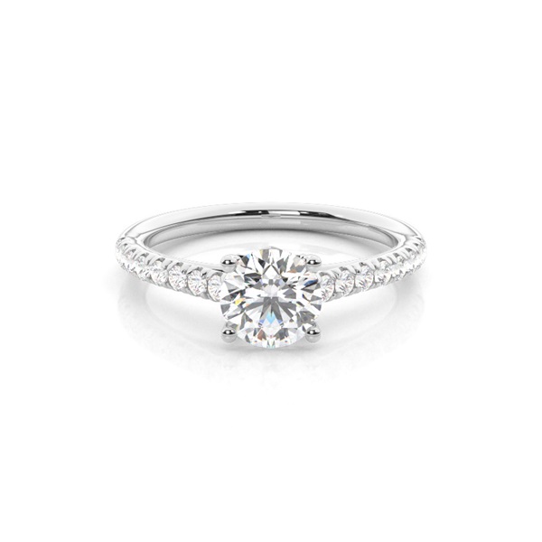Floral Shank Engagement Rings
