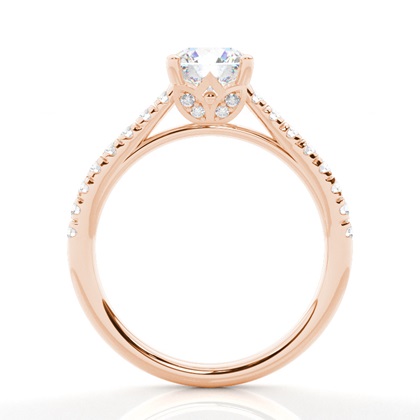 Rose Gold Side Stone Diamond Rings