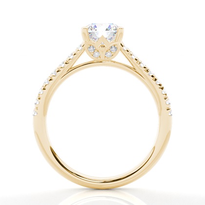 Verlobungsring in floraler Fassung