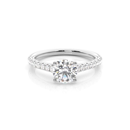 Floral Shank Engagement Rings