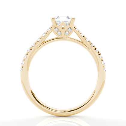 Yellow Gold Side Stone Diamond Rings