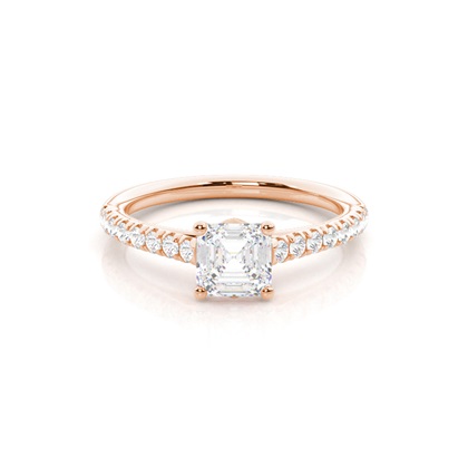 Rose Gold Side Stone Diamond Rings