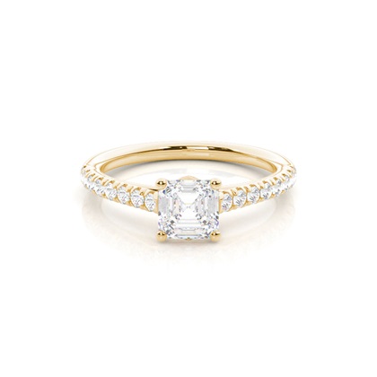 Yellow Gold Side Stone Diamond Rings