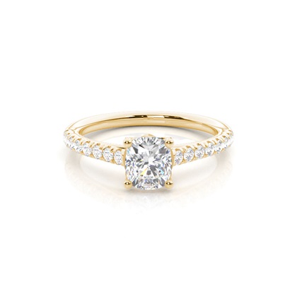 Yellow Gold Side Stone Diamond Rings