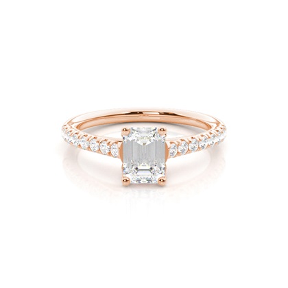 Rose Gold Side Stone Diamond Rings