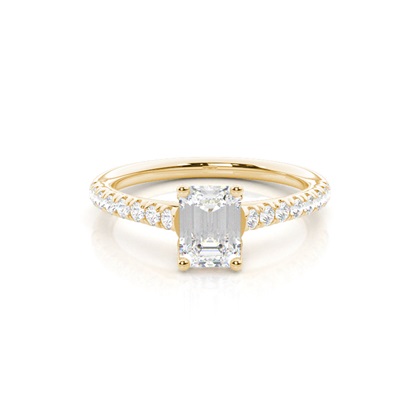 Yellow Gold Side Stone Diamond Rings