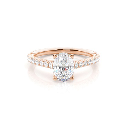Rose Gold Side Stone Diamond Rings