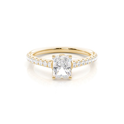 Yellow Gold Side Stone Diamond Rings